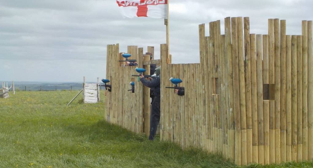 A fortress to defend for stag and hen dos to defend during Paintball
