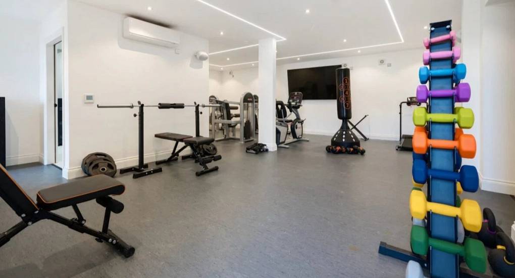 Shared Gym area with dumbbell rack and various machines