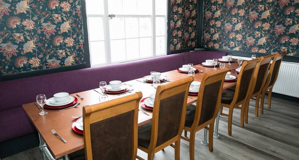 Stag and Hen Party accommodation large dining table