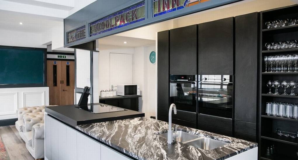 Stag and Hen Party accommodation kitchen island